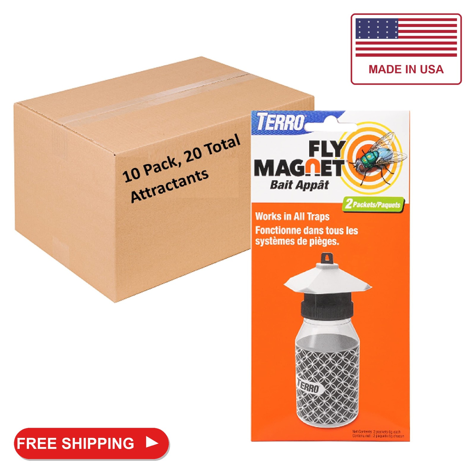 TERRO Fly Magnet Replacement Bait for T380-20 Fly Magnet Trap Attractants - Attr