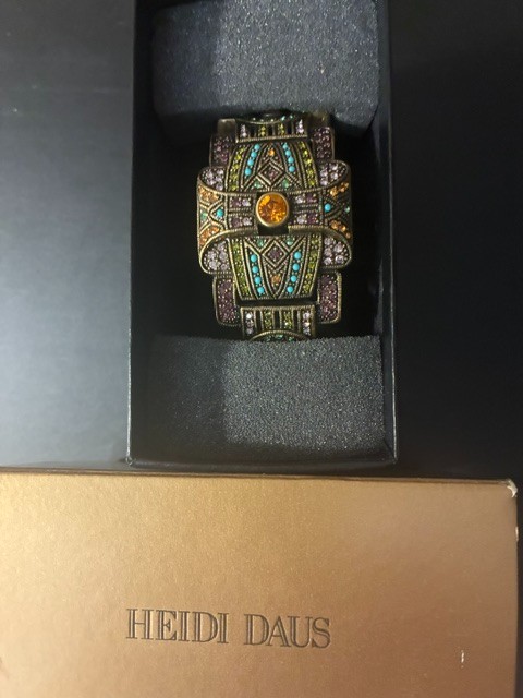 heidi daus hinged bracelet signed heidi daus hinged bracelet signed