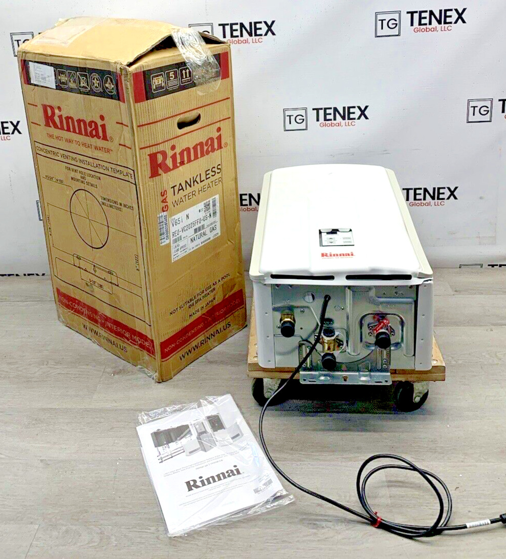 Rinnai V65iN Indoor Tankless Water Heater Natural Gas 150K BTU (S-19 #4686)