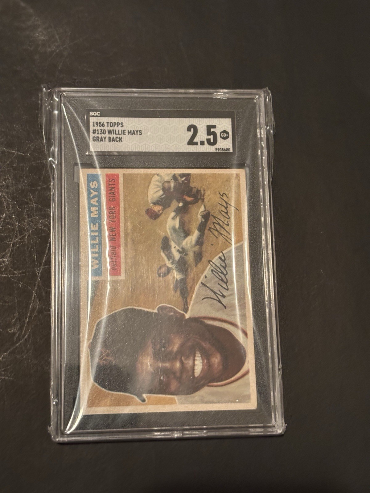 1956 Topps SGC 2.5 - Willie Mays #130 Gray Back Well Centered HOF Giants 1956 Topps SGC 2.5 - Willie Mays #130 Gray Back Well Centered HOF Giants