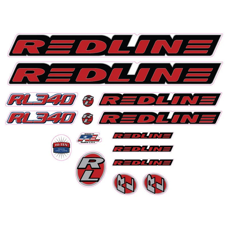 1998 Redline - RL340 for chrome frame - Decal set 1998 Redline - RL340 for chrome frame - Decal set