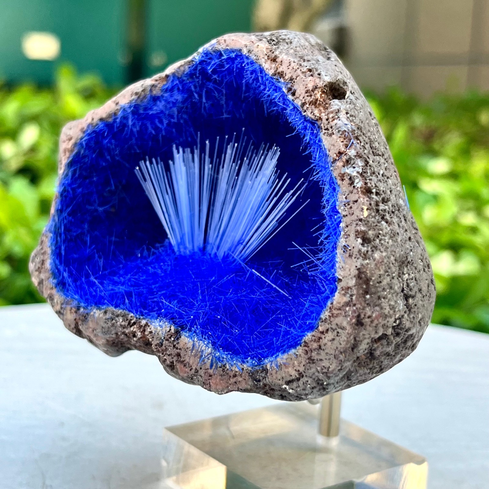 1.76LB Blue Natural Goethite Crystal Quartz Energy Ore Healing Mineral Specimen