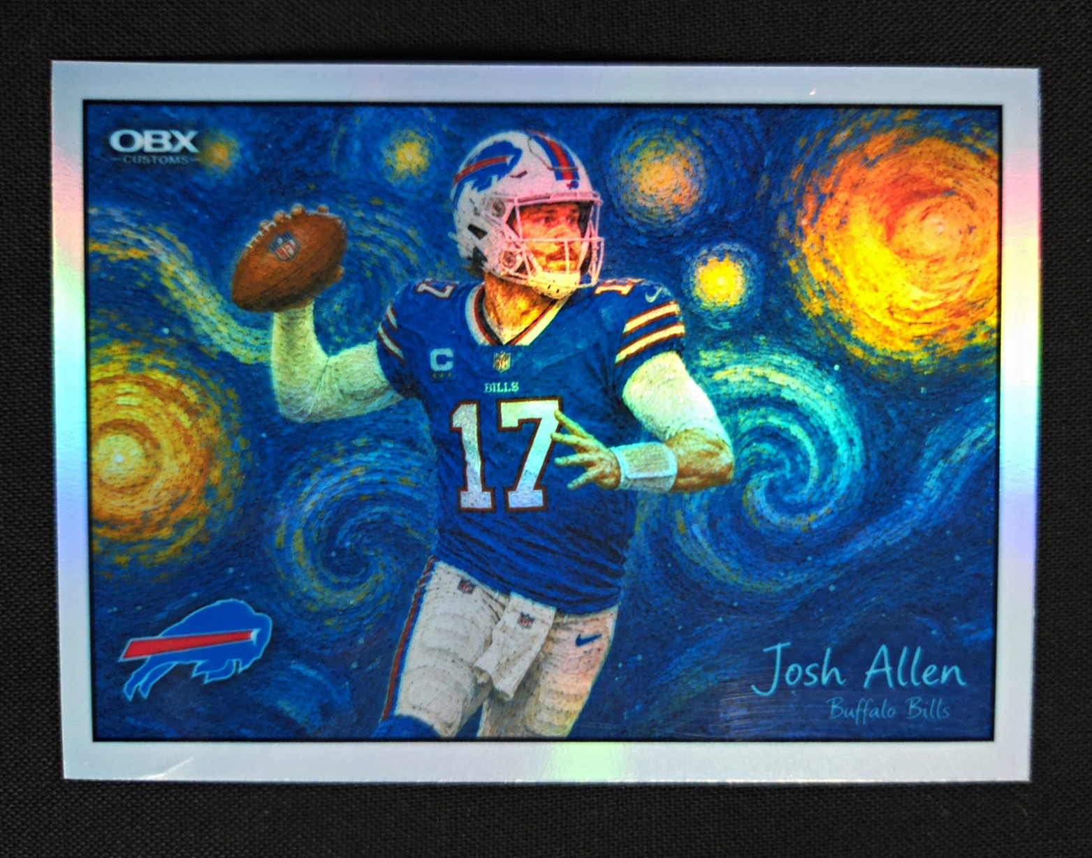 Josh Allen Stars in the Night OBX Customs #17 Bills NFL Josh Allen Stars in the Night OBX Customs #17 Bills NFL