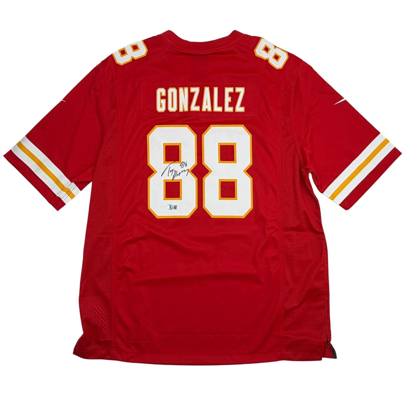 Autographed/Signed Tony Gonzalez Chiefs Authentic Nike Red Jersey BAS COA Autographed/Signed Tony Gonzalez Chiefs Authentic Nike Red Jersey BAS COA