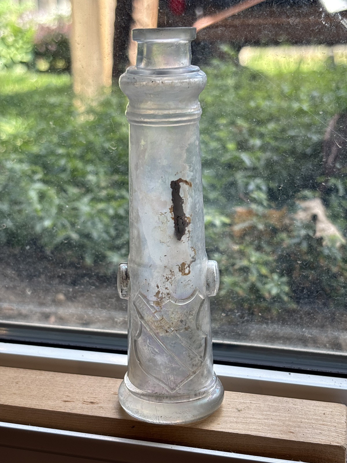 ANTIQUE 1870’S PHALON AND SON CANON BOTTLE RARE NEW YORK ANTIQUE 1870’S PHALON AND SON CANON BOTTLE RARE NEW YORK