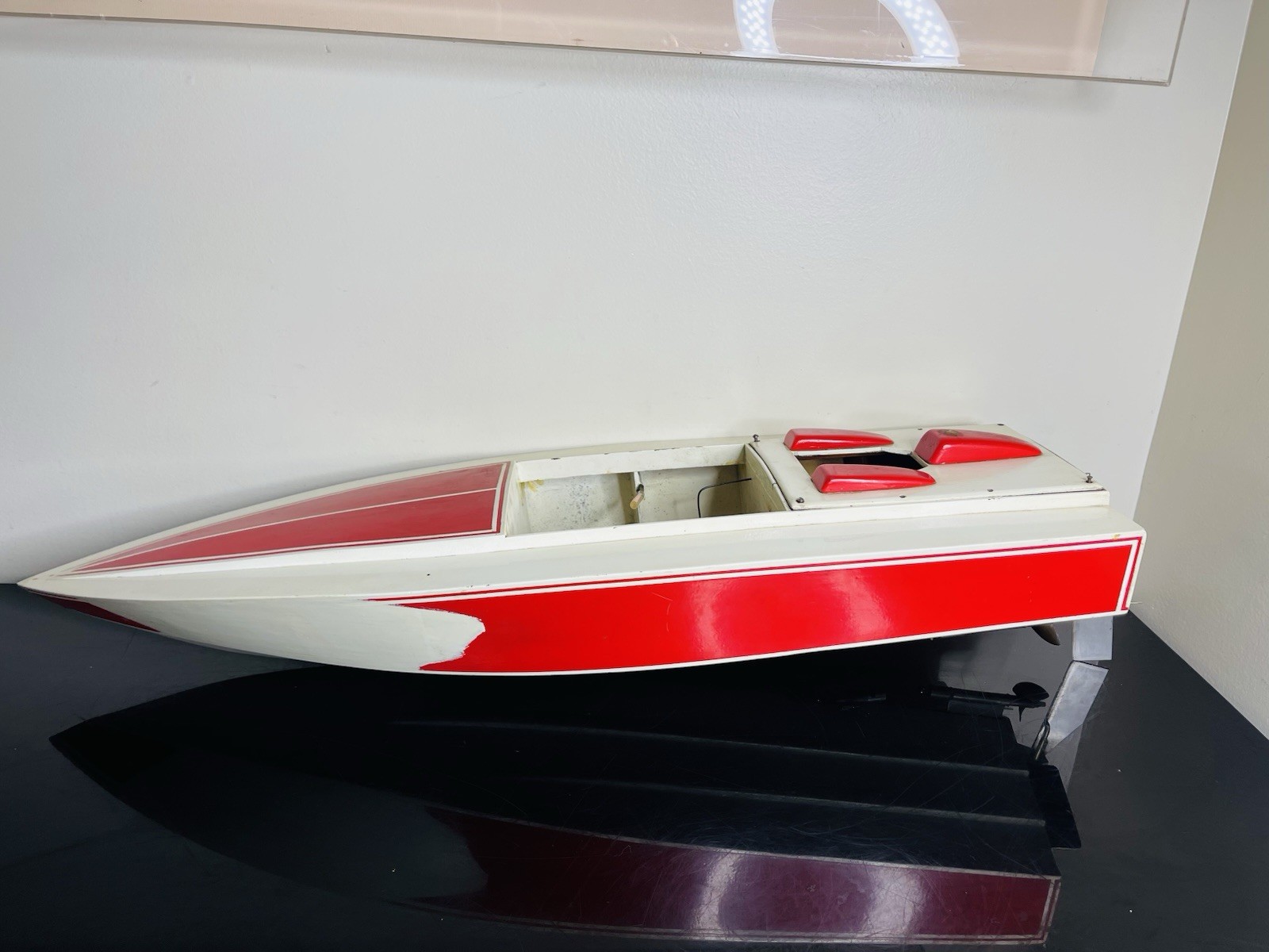 Vintage Heavy Durable Custom Wooden Boat Ship 32 Inch Hand Made RC Vintage Heavy Durable Custom Wooden Boat Ship 32 Inch Hand Made RC