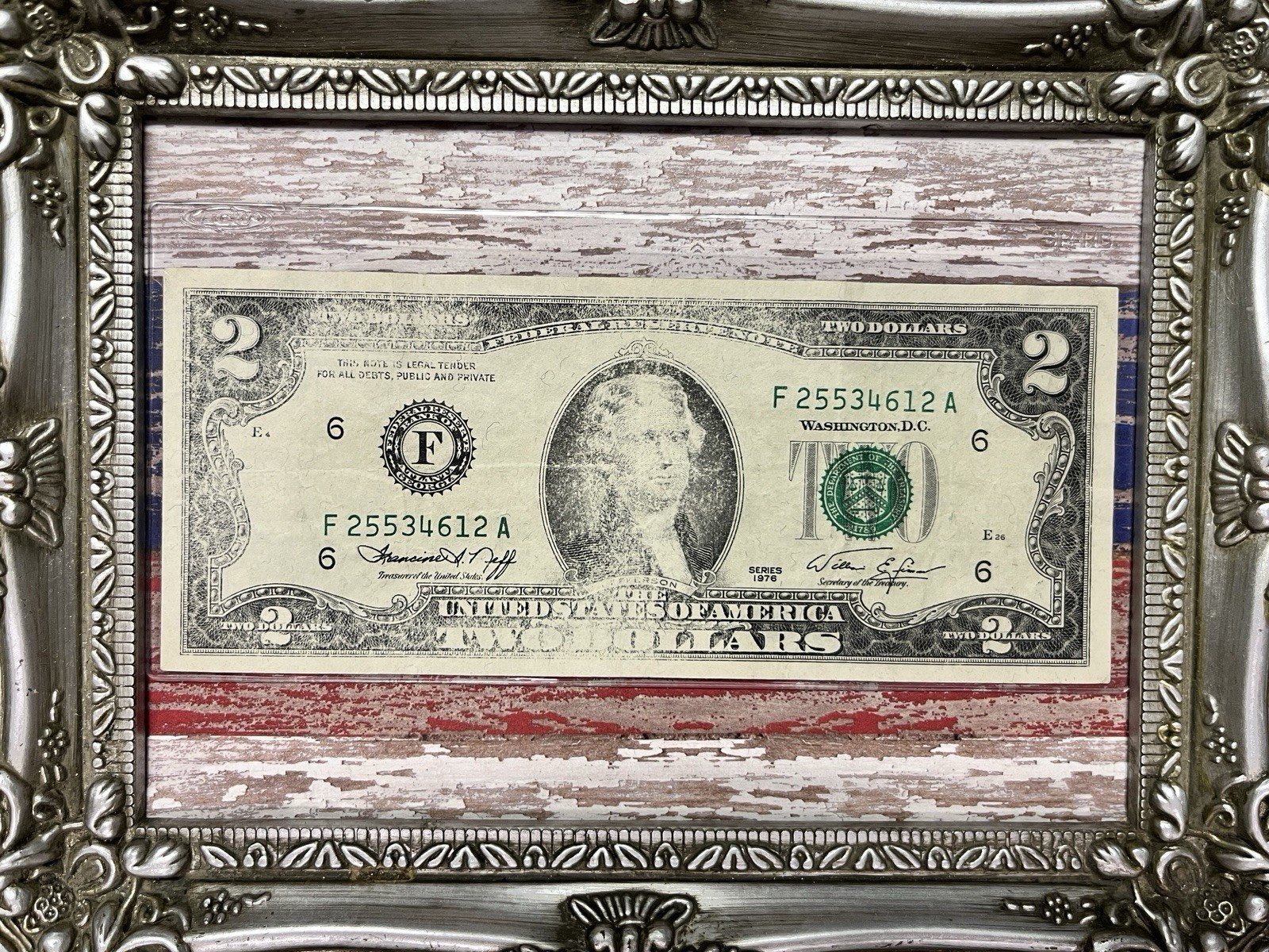 1976 $2 BILL VINTAGE NOTE WITH RARE PRINTING ERROR INSUFFICIENT INK 1ST PRINT 1976 $2 BILL VINTAGE NOTE WITH RARE PRINTING ERROR INSUFFICIENT INK 1ST PRINT