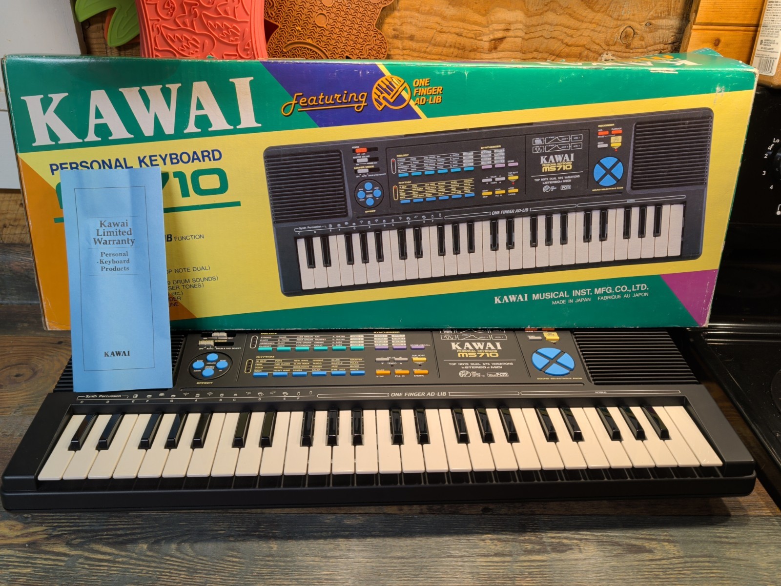 Vintage Kawai Personal Keyboard Ad-Lib - MS710 W/ Box Near Mint Condition 