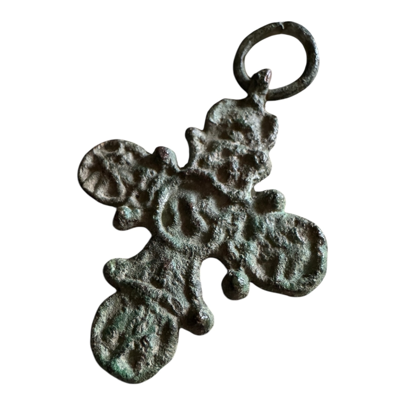 Ancient Byzantine Empire Bronze Christian Cross Pendant - Christian Artifact