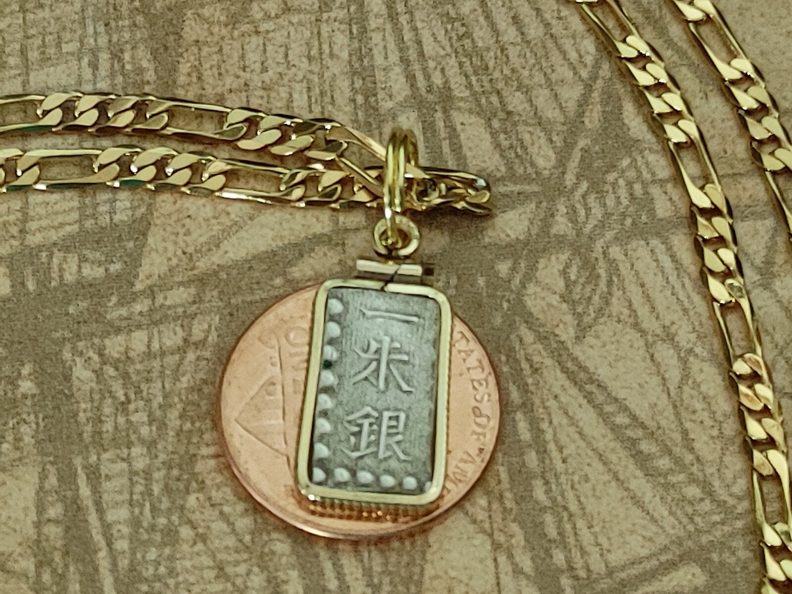 Rare Japanese Silver SAMURAI Shu Ryo Pendant w 24