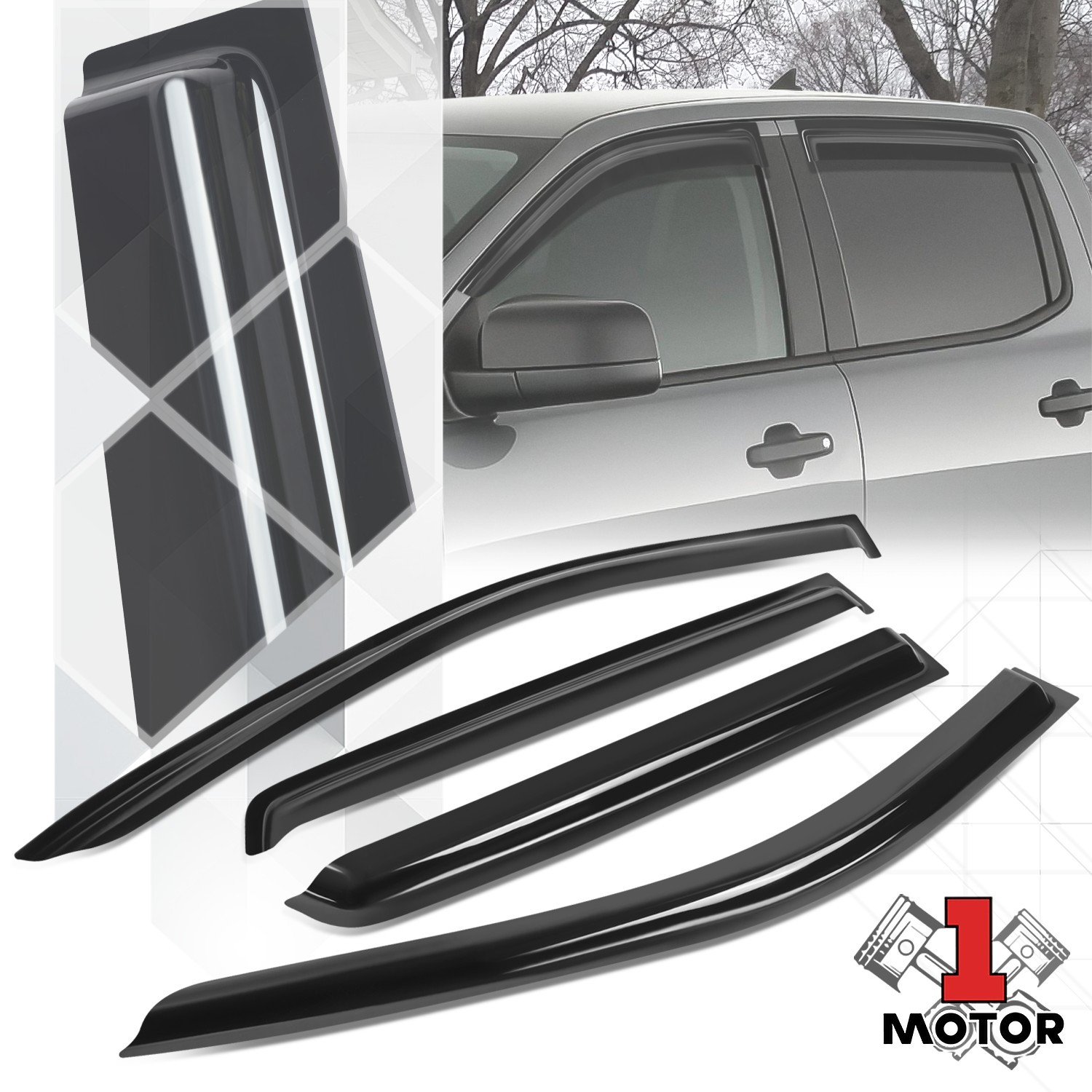 For 19-24 Ford Ranger Crew Cab Window Visors Sun Guard Rain Deflector Vent Shade For 19-24 Ford Ranger Crew Cab Window Visors Sun Guard Rain Deflector Vent Shade