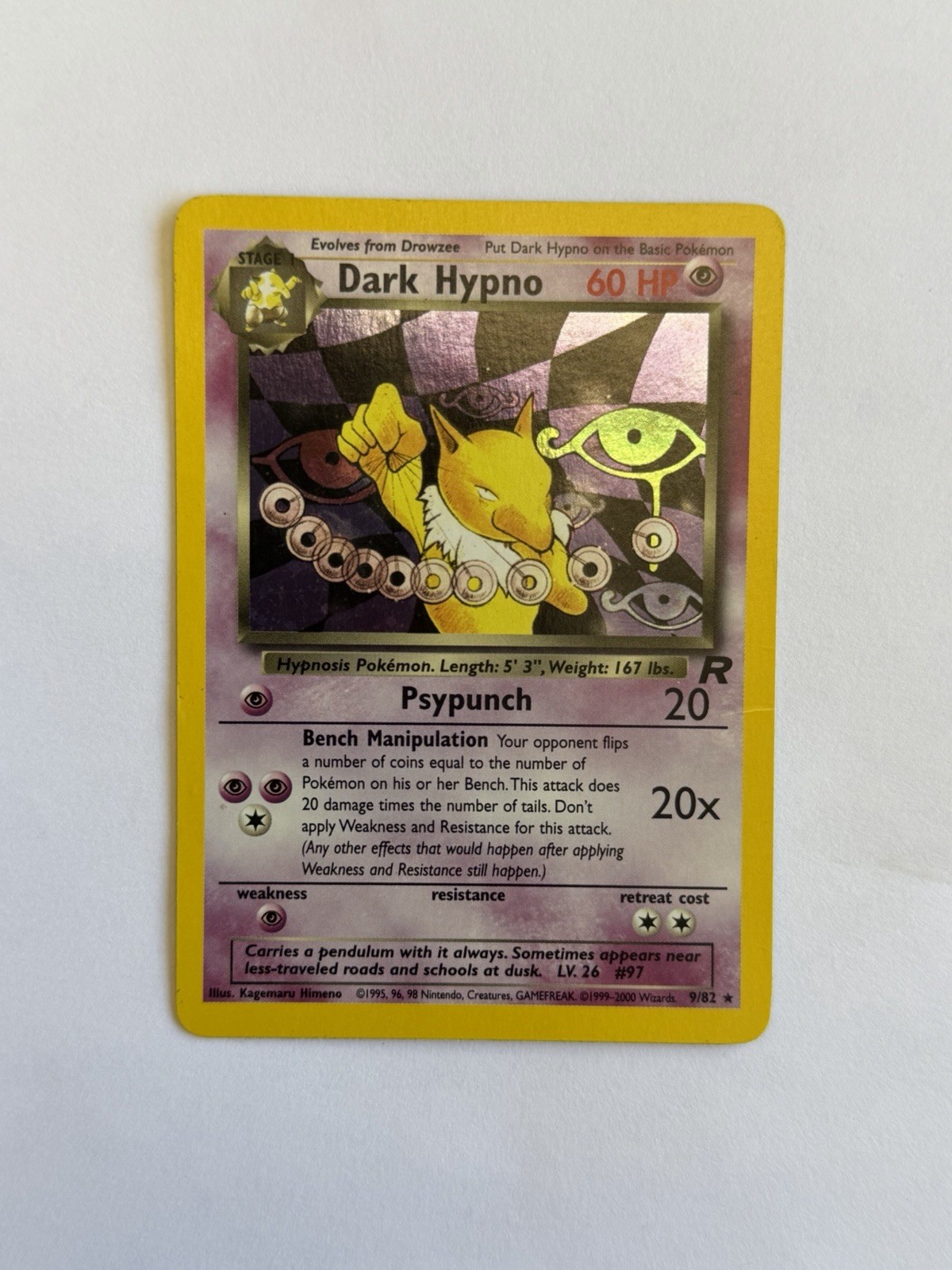 Dark Hypno 9/82 Team Rocket Holo