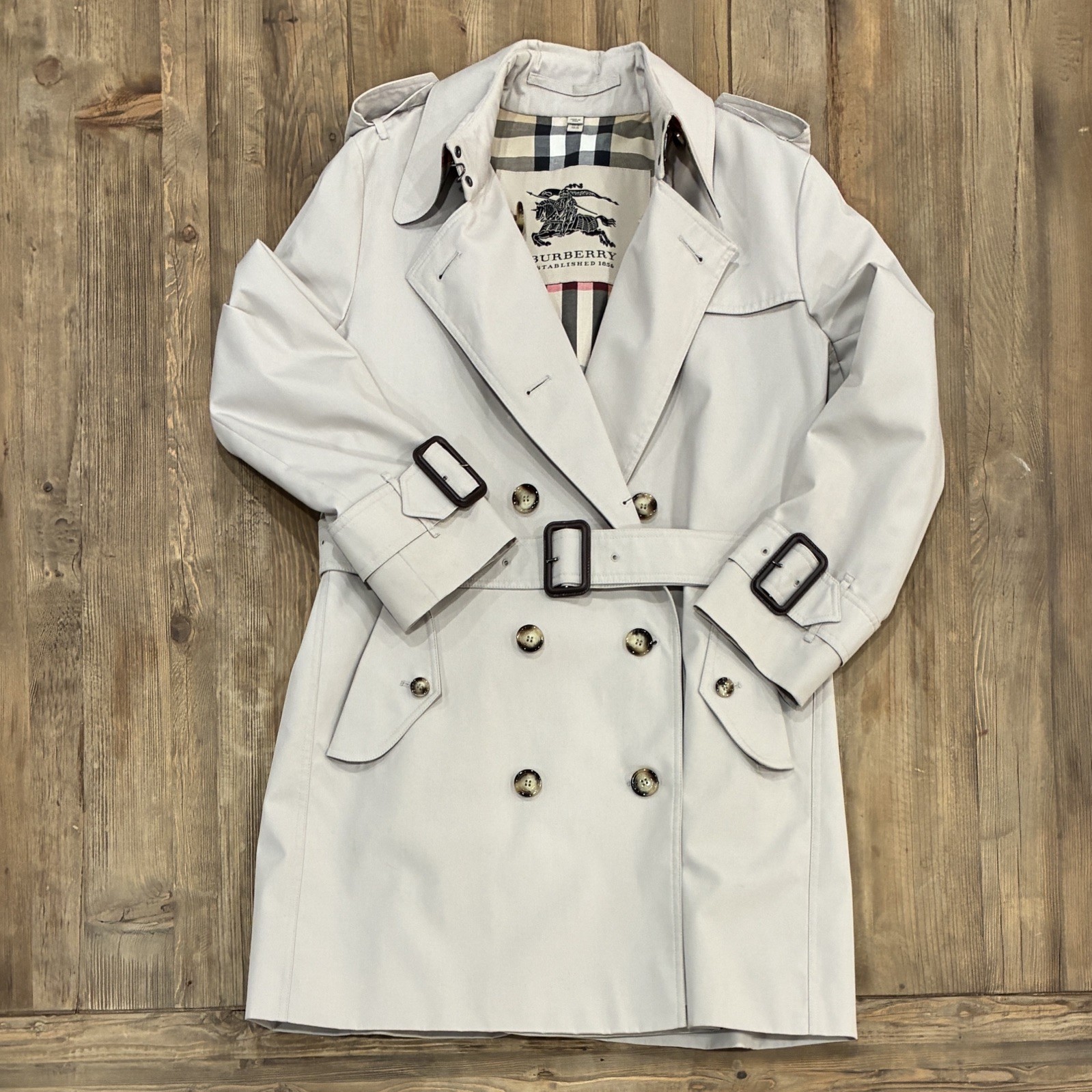 BURBERRY Prorsum US 12 Women\'s Beige Classic Trench Made in Italy 3762014 BURBERRY Prorsum US 12 Women\'s Beige Classic Trench Made in Italy 3762014