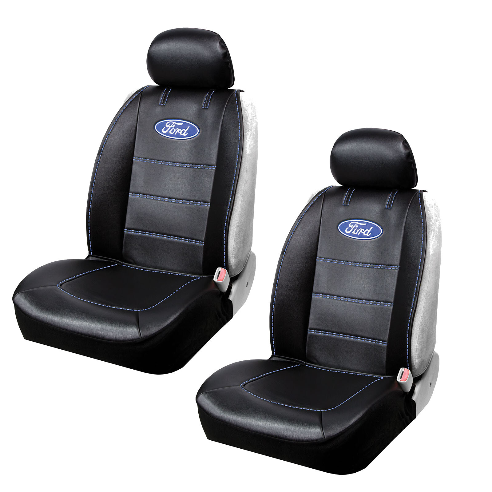 New 2 Seat Covers Set Ford Elite Logo Sideless Car Truck Front New 2 Seat Covers Set Ford Elite Logo Sideless Car Truck Front