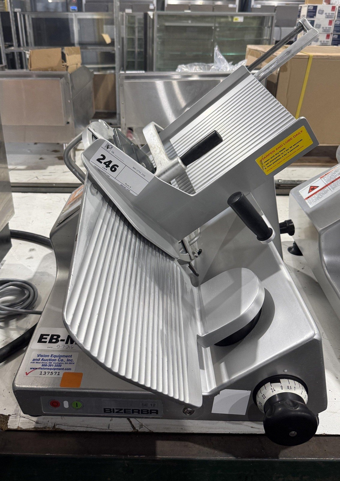 BIZERBA SE12 US MANUAL MEAT CHEESE DELI SLICER