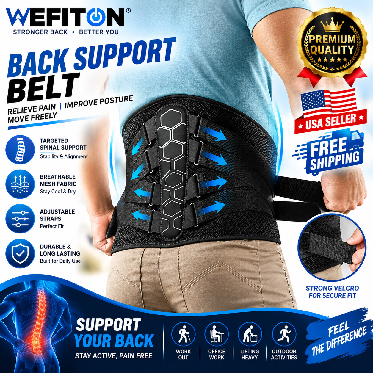 Copper Fit X-Back Brace for Lower Back Pain, Lumbar Support Back Brace for Lower Copper Fit X-Back Brace for Lower Back Pain, Lumbar Support Back Brace for Lower