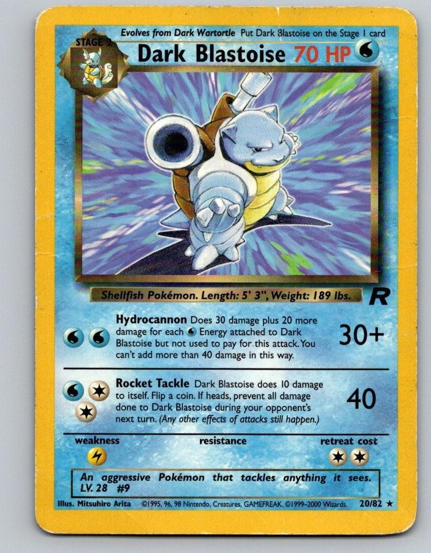 Pokemon TCG Team Rocket - Dark Blastoise 20/82 Rare HP