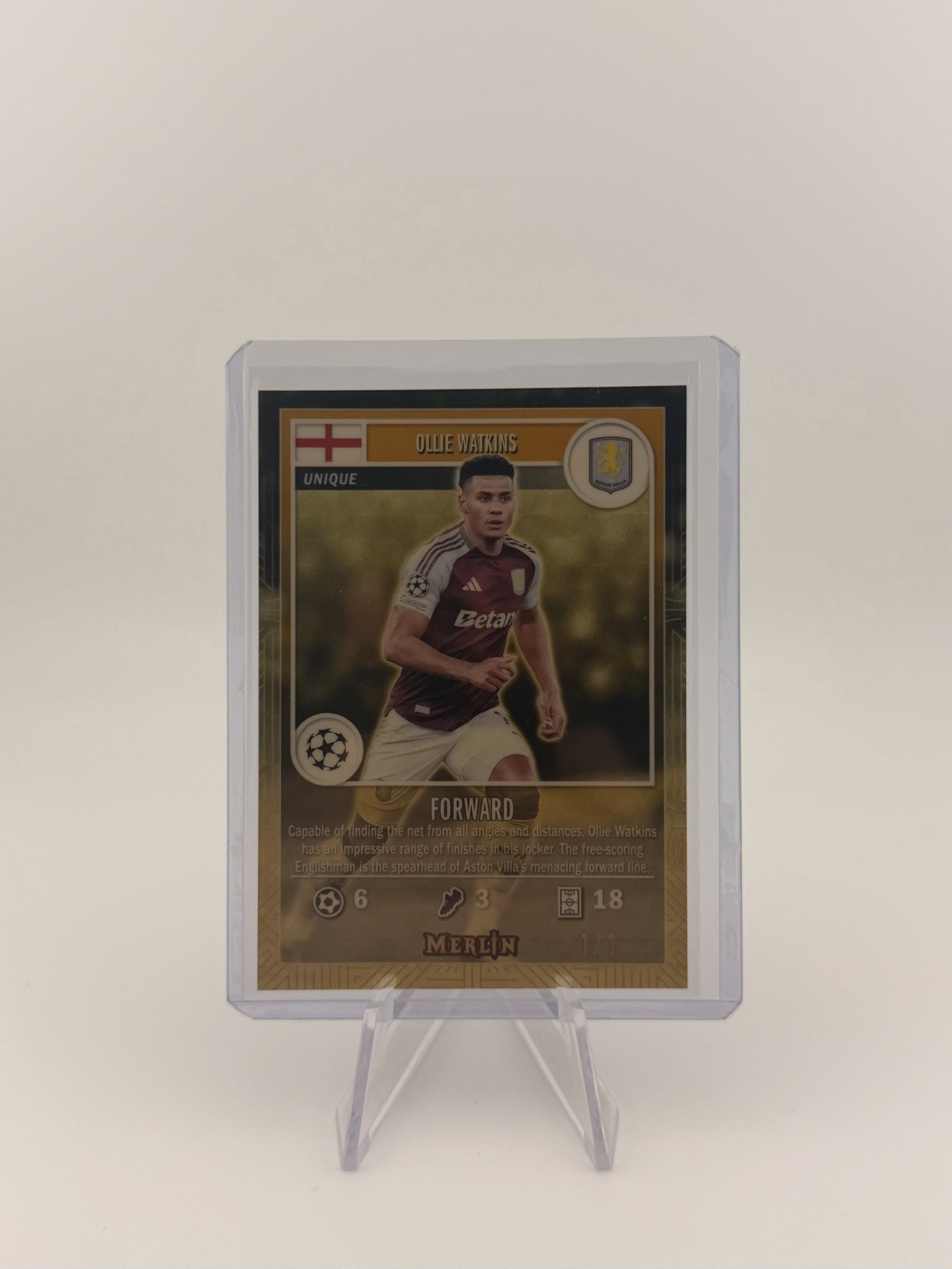 24/25 Topps Merlin Uefa Ollie Watkins SuperFractor 1/1 24/25 Topps Merlin Uefa Ollie Watkins SuperFractor 1/1