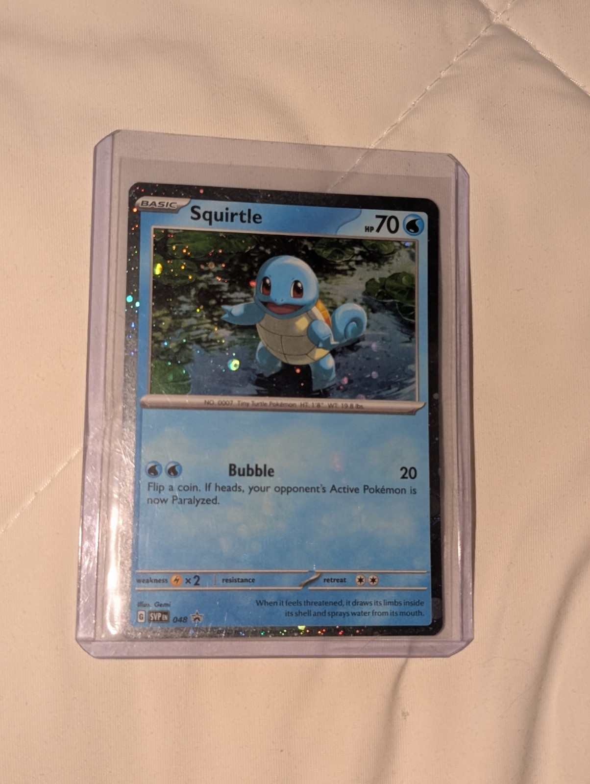 Pokémon TCG Squirtle 048/SVP Black Star Promo Holo NM Pokémon Card Pokémon TCG Squirtle 048/SVP Black Star Promo Holo NM Pokémon Card