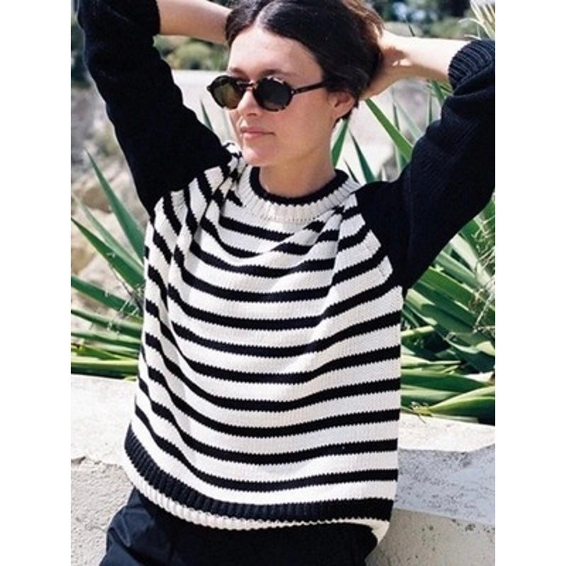 Ciao Lucia NEW NWT Valentina Sweater Black Cream Women\'s Medium