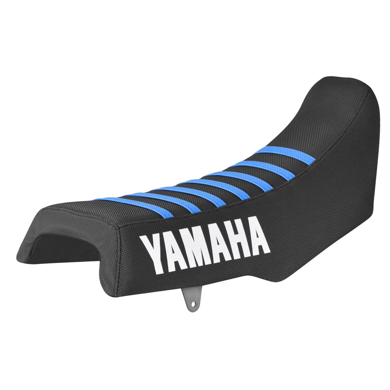 1984 - 1986 YAMAHA IT200 seat cover all BLACK w/ LIGHT BLUE ribs (YAMIO) #468 1984 - 1986 YAMAHA IT200 seat cover all BLACK w/ LIGHT BLUE ribs (YAMIO) #468