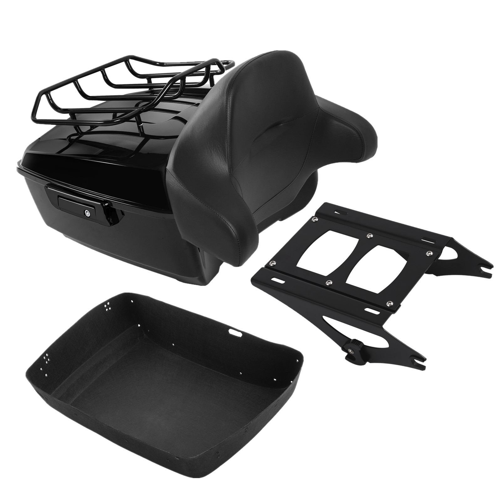 King Trunk Backrest Mount Rack Fit For Harley Tour Pack Touring Models14-25