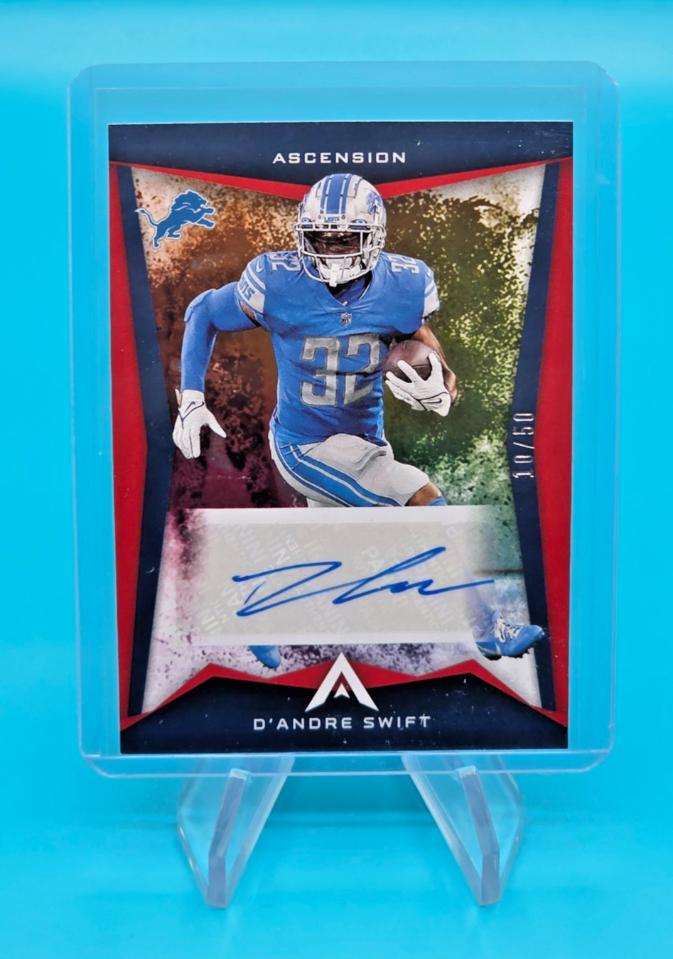 2022 Panini Chronicles Ascension Autograph Red D\'Andre Swift #ASC-DAS Ser #10/50