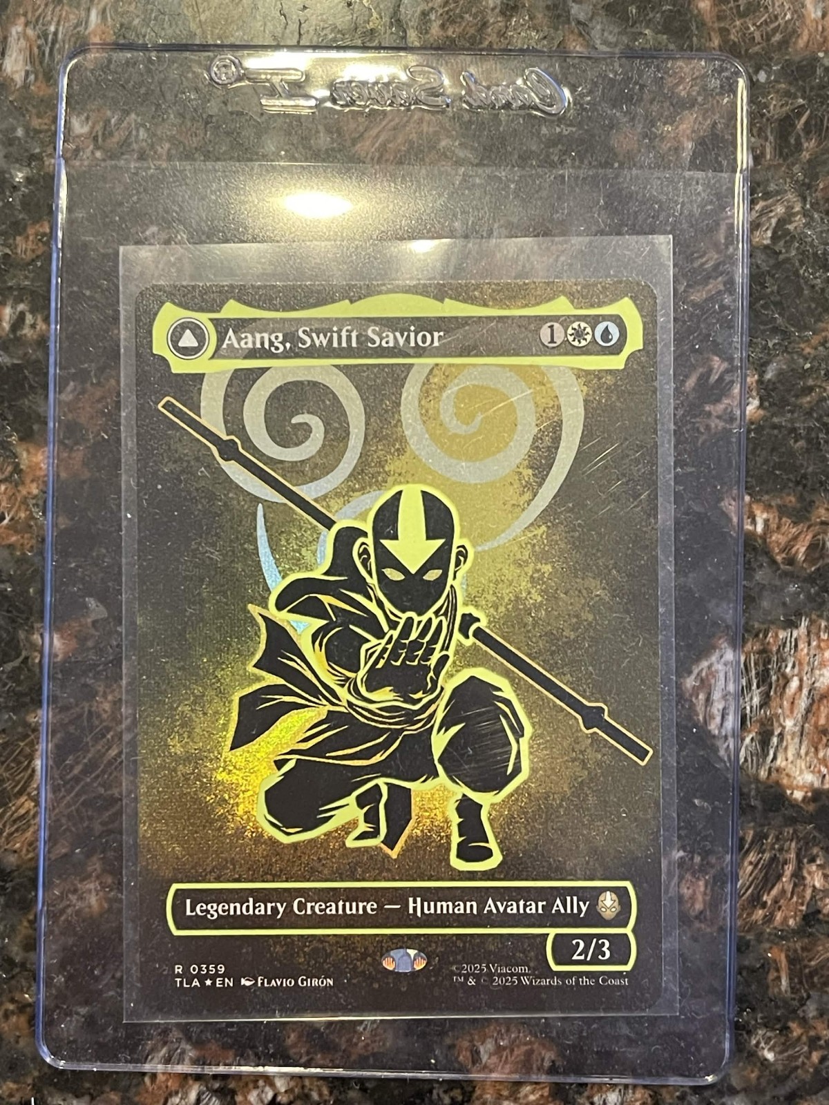 Aang, Swift Savior (Borderless) (Neon Ink Foil) Avatar: The Last Airbender Foil