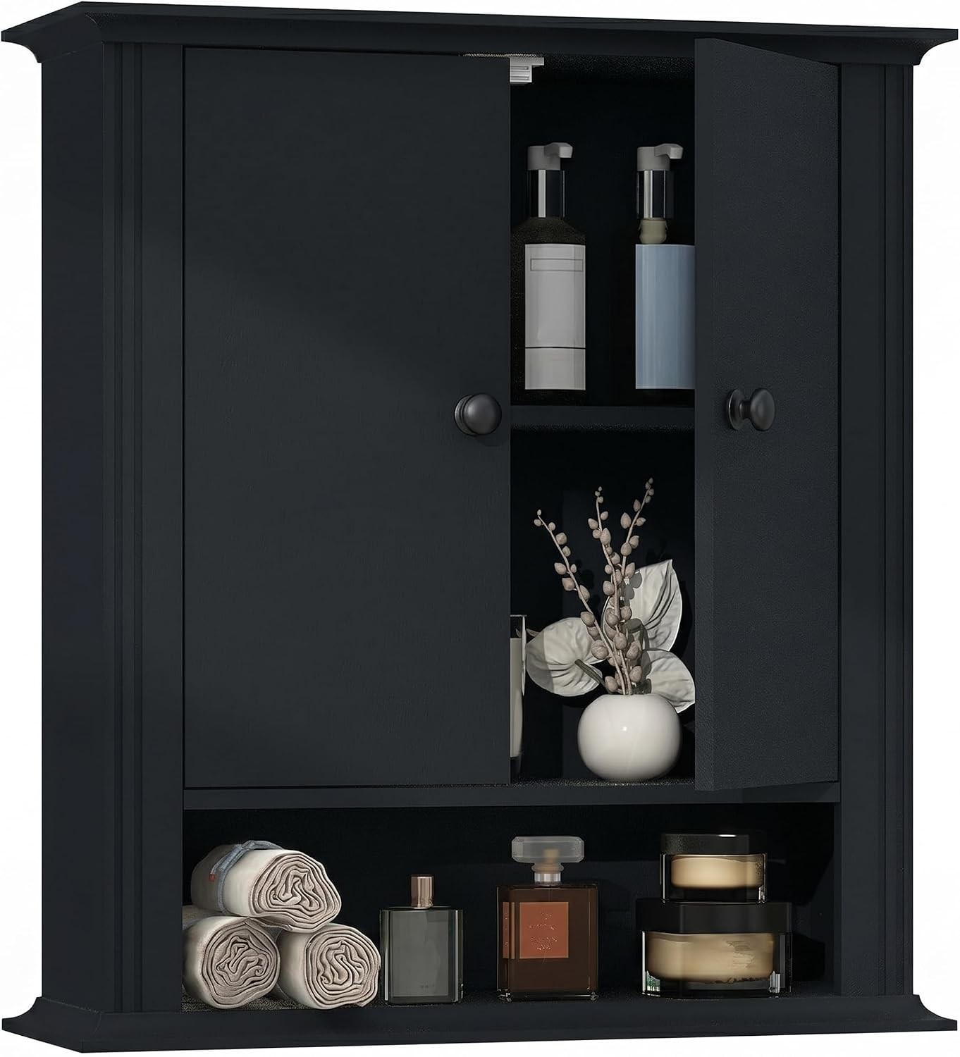 Bathroom Wall Cabinet, Over The Toilet Storage With Adjustable Shelf
