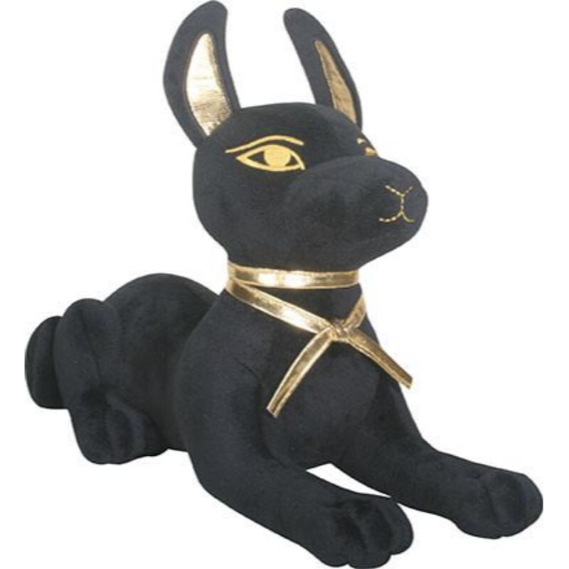 PT Egyptian Collectibles Black and Gold Laying Anubis Plush PT Egyptian Collectibles Black and Gold Laying Anubis Plush