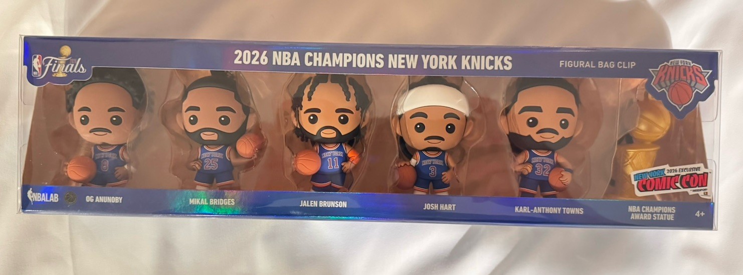 New York Knicks 3D Foam Bag Clip Keychain NYCC 2026 Exclusive Monogram NBA Set