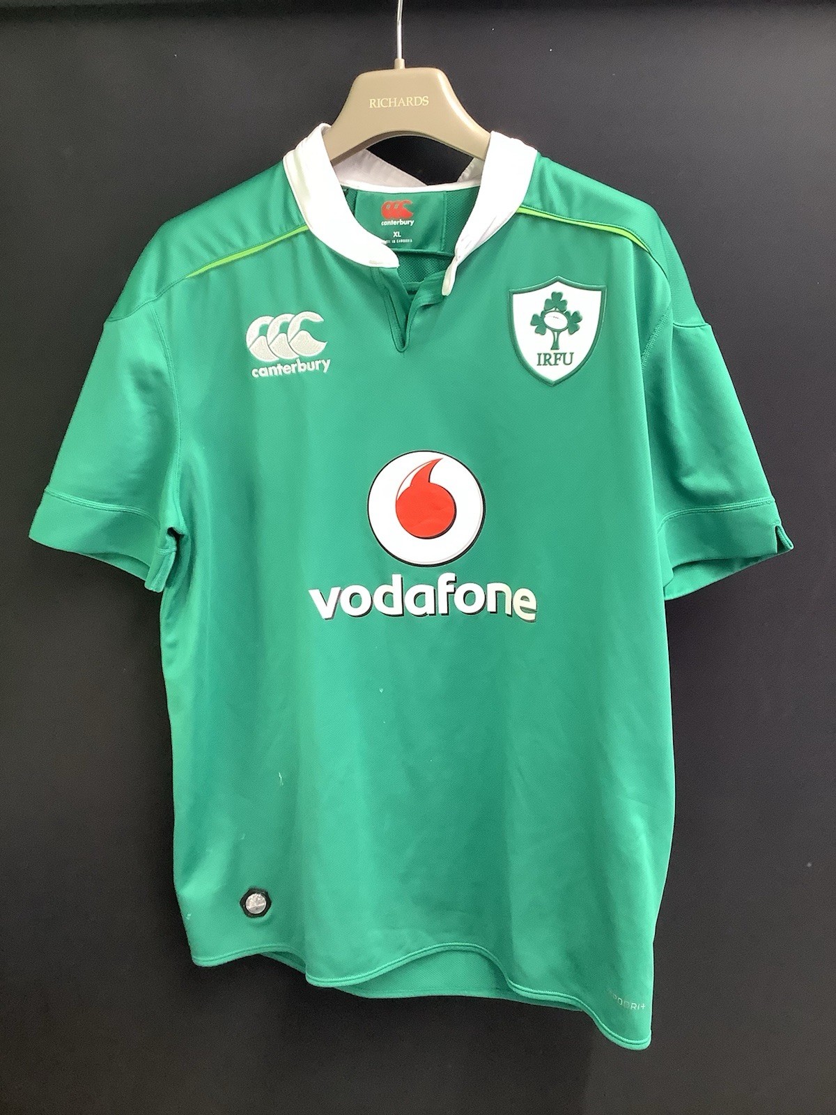 2016/17 IRELAND TEAM RUGBY UNION SHIRT JERSEY CANTERBURY SIZE XL MENS