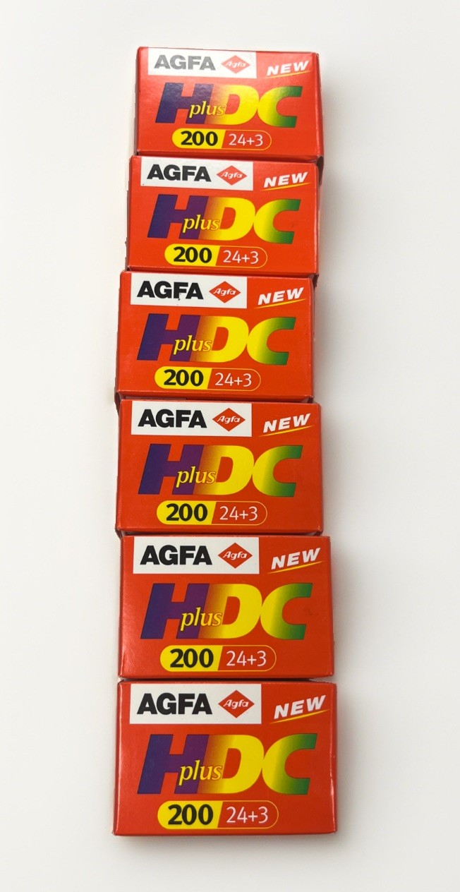 Lot of 6 Sealed Agfa Agfacolor HDC Plus 200 ISO 35mm Film Boxes 24+3 Expired 