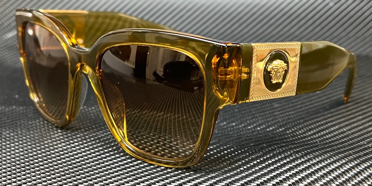 VERSACE VE4437U 53472L Transparent Honey Women\'s 54 mm Sunglasses