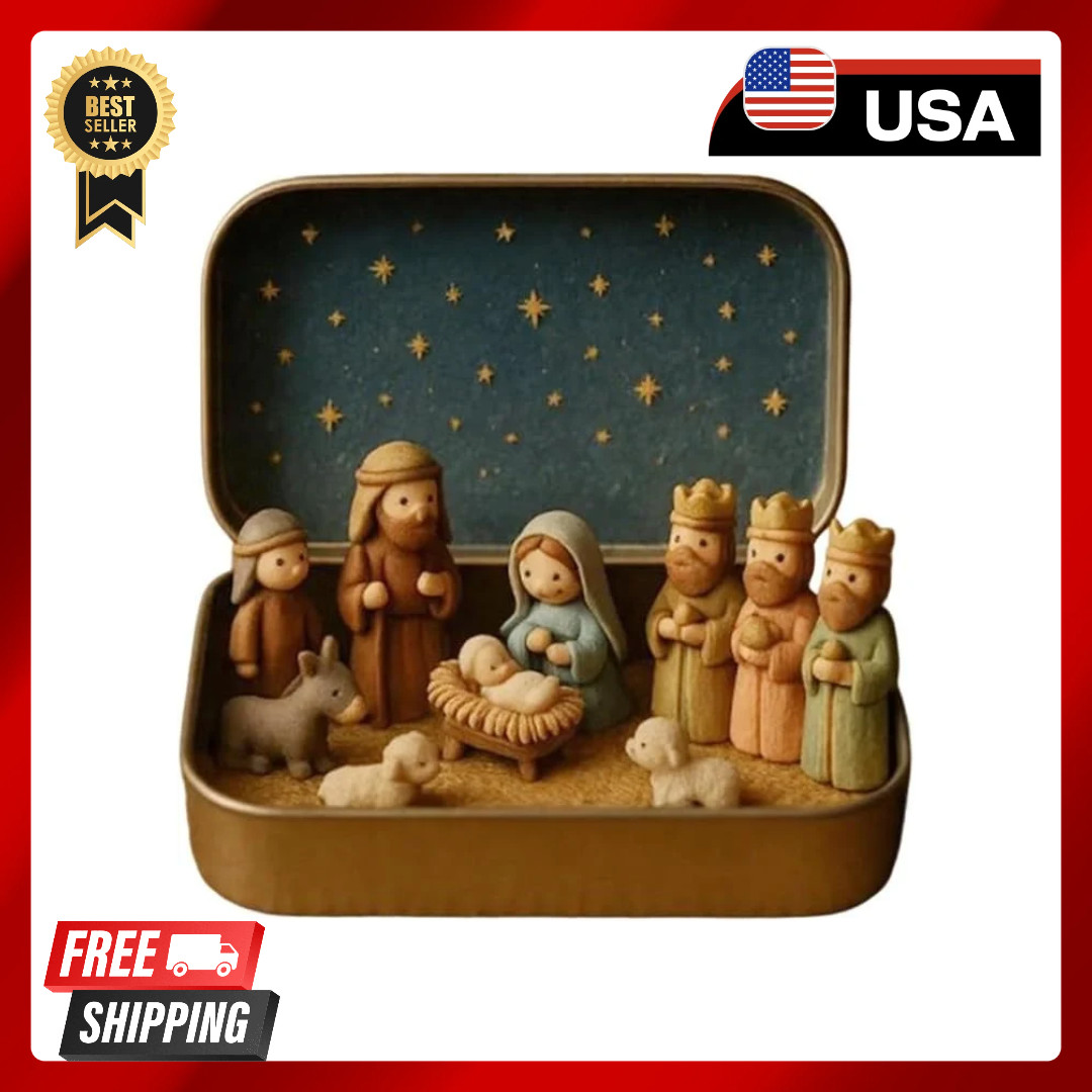 Mini Christmas Nativity Scene Set Portable Pocket Size Holiday Decoration Mini Christmas Nativity Scene Set Portable Pocket Size Holiday Decoration