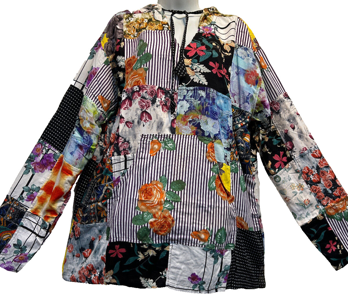 Nwt FUNKY STUFF patch hippie hood pocket rayon HOODIE TOP JACKET 1X pin Nwt FUNKY STUFF patch hippie hood pocket rayon HOODIE TOP JACKET 1X pin