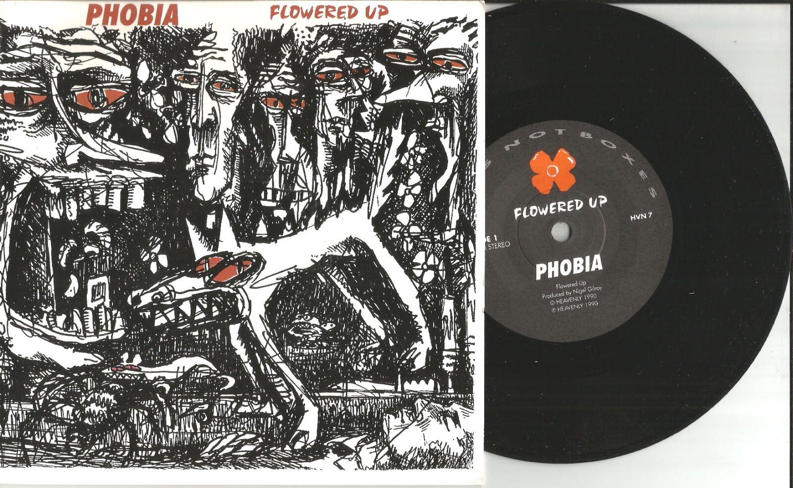 Republica FLOWERED UP Phobia w/ UNRELEASED trk EUROPE 7” Vinyl Inch USA seller