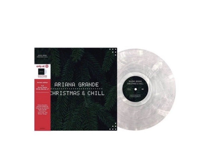 Ariana Grande - Christmas & Chill SNOW GLOBE WHITE MARBLE VINYL LP Ariana Grande - Christmas & Chill SNOW GLOBE WHITE MARBLE VINYL LP