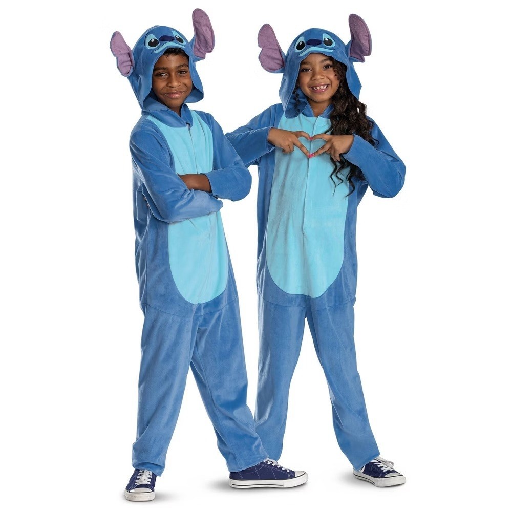Disney Lilo and Stitch Unisex Kids Halloween Costume Hooded Jumpsuit 7-8 Medium Disney Lilo and Stitch Unisex Kids Halloween Costume Hooded Jumpsuit 7-8 Medium