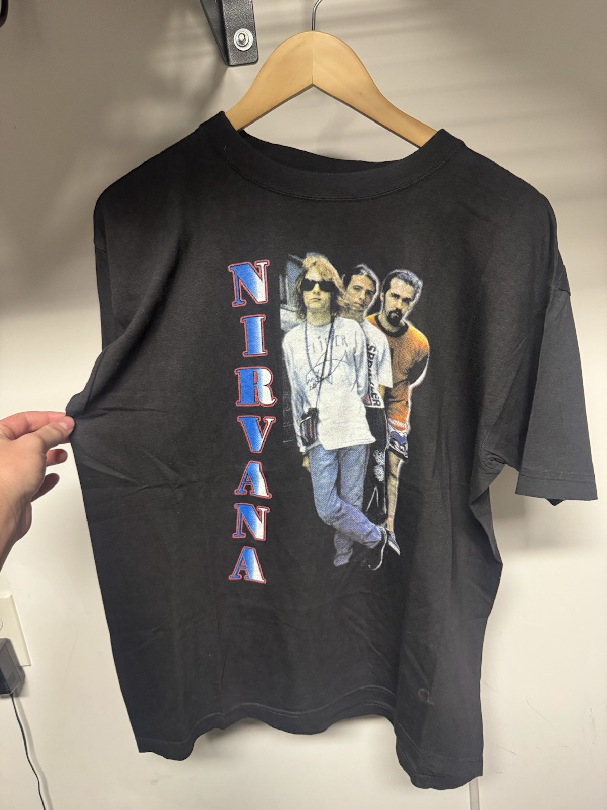 Vintage Nirvana Euro Tour Tee Group Photo Size Xl Crazy Rare Band Tee Vintage Nirvana Euro Tour Tee Group Photo Size Xl Crazy Rare Band Tee
