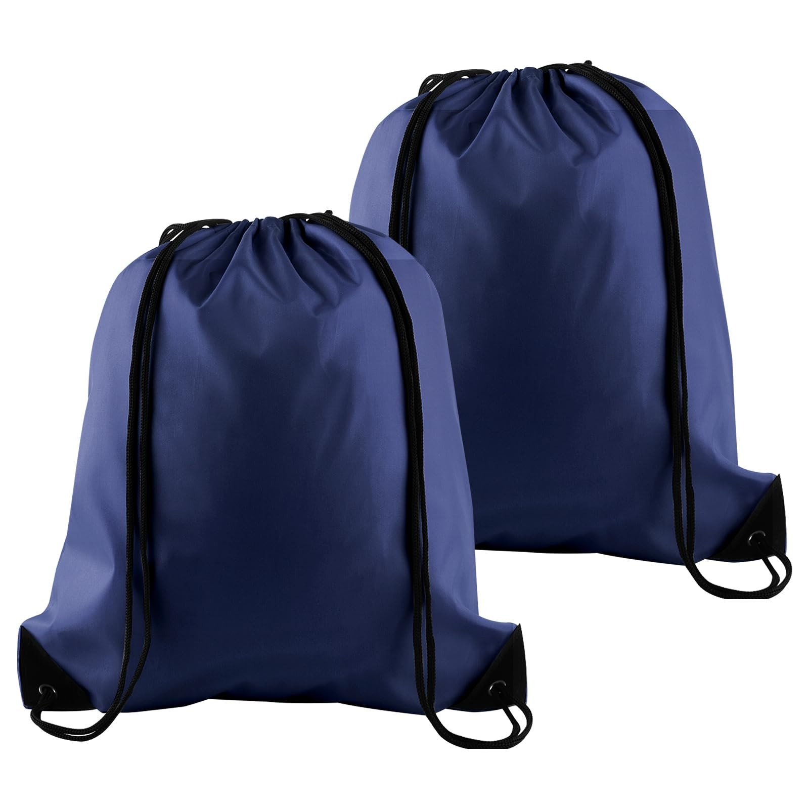PLULON 2Pcs Drawstring Bags Bulk, Navy Blue Drawstring Backpack String Backpa...