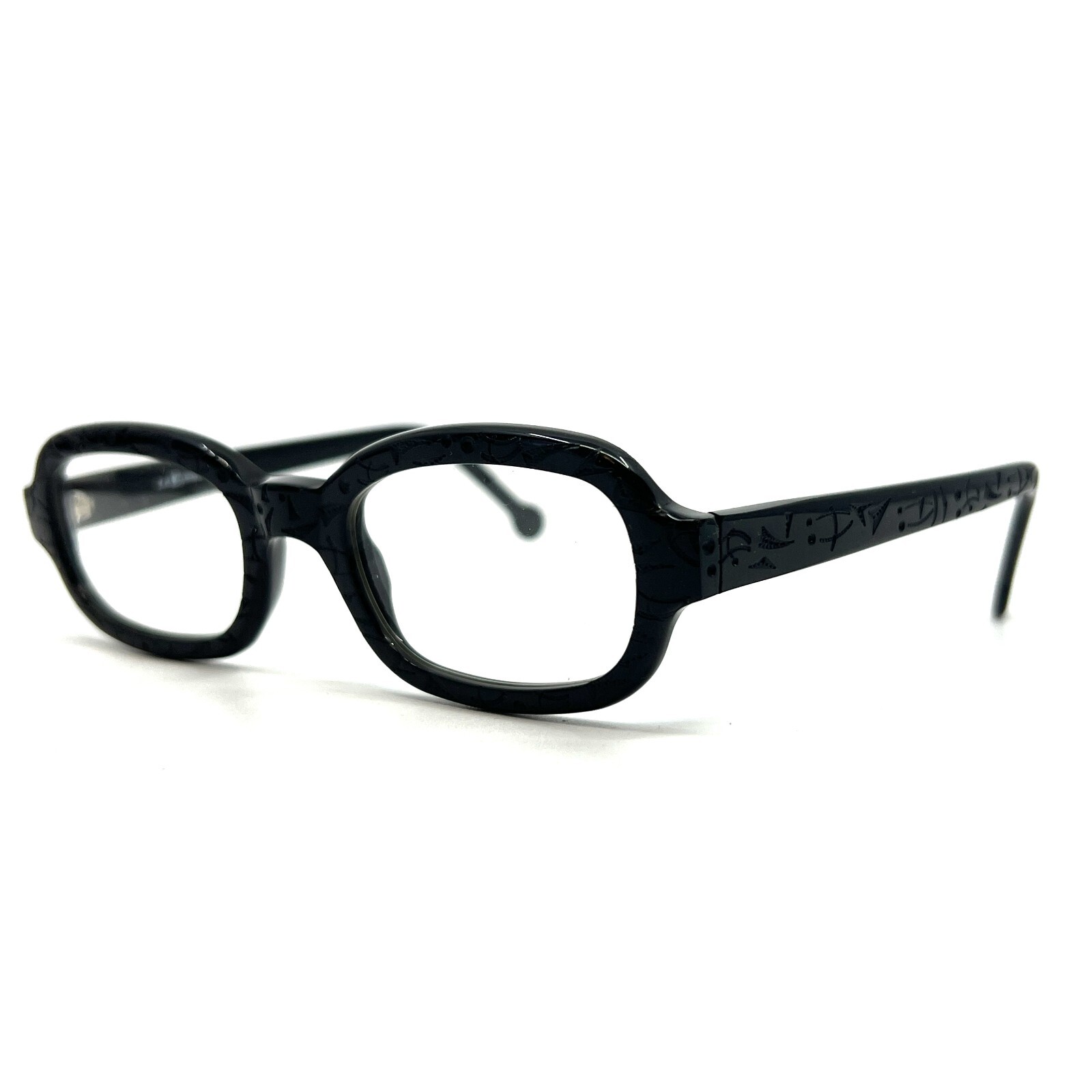 l.a.Eyeworks SKAGG 101 Eyeglasses Frames Black Rectangle Full Rim 48-22-135 l.a.Eyeworks SKAGG 101 Eyeglasses Frames Black Rectangle Full Rim 48-22-135