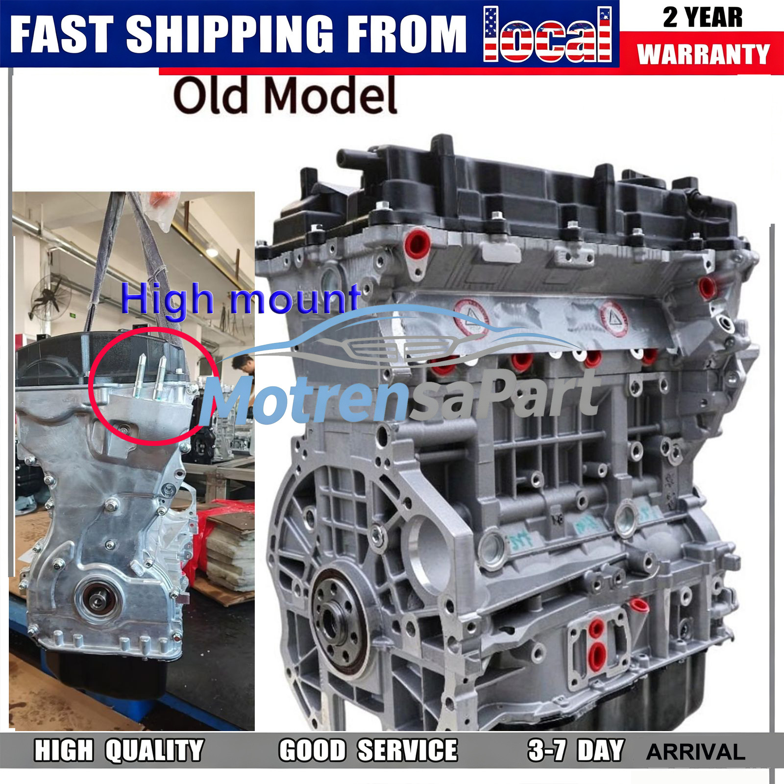 Engine Assy For Hyundai Sonata Kia Optima 2011-2015 G4KJ 2.4L GDi Long Block NEW