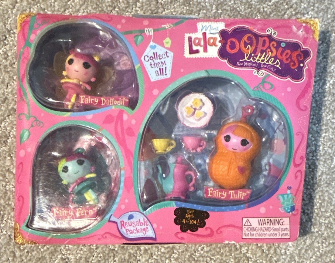 Lalaloopsies Littles Fairy Daffodill, Fern and Tulip NIP