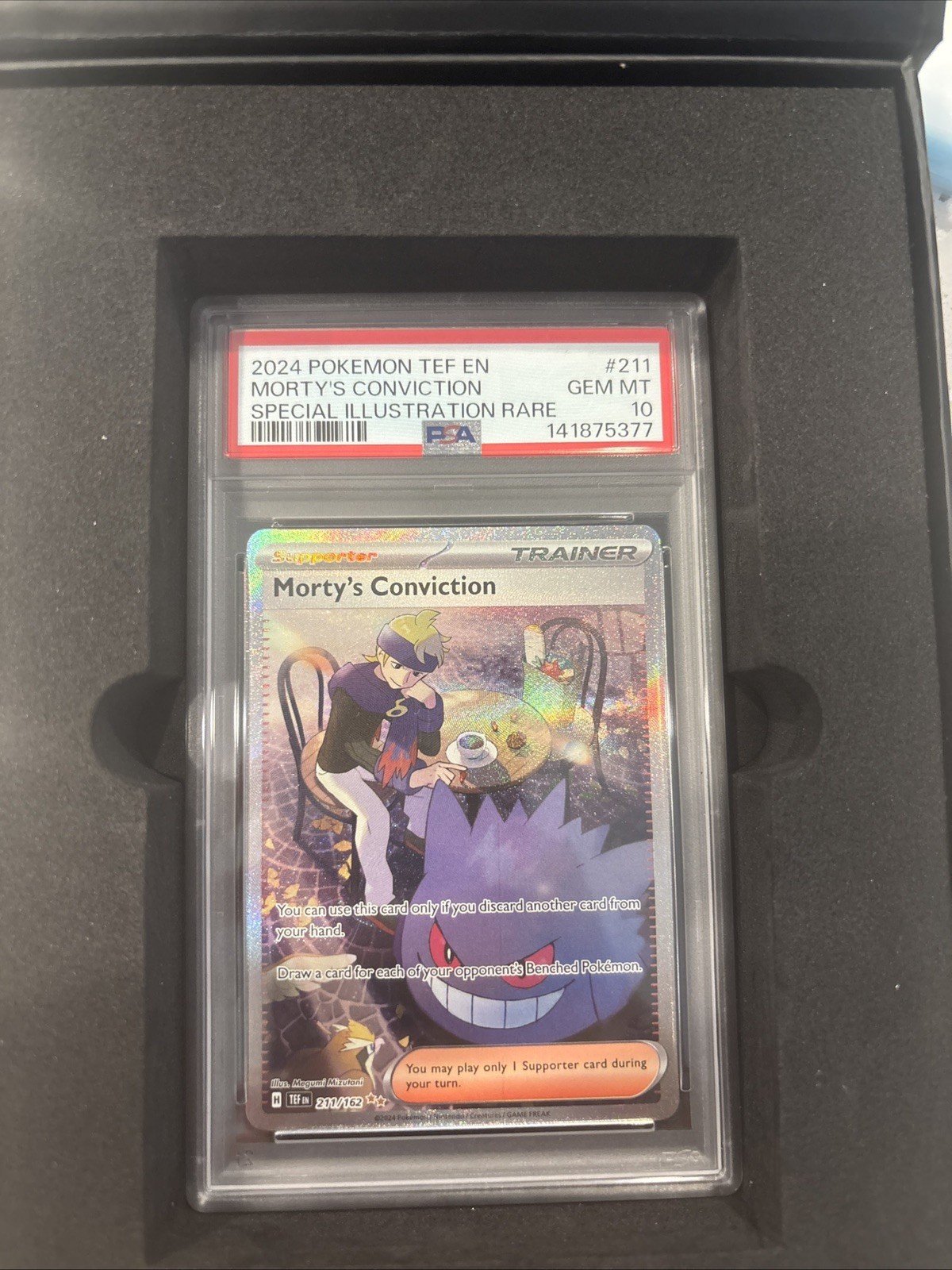 Pokemon Morty\'s Conviction Temporal Forces Special Illustration Rare #211 PSA 10 Pokemon Morty\'s Conviction Temporal Forces Special Illustration Rare #211 PSA 10