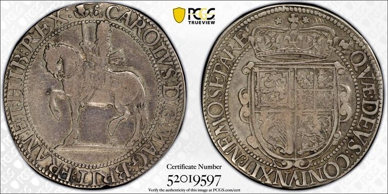 (1637-42) Scotland Charles I 30 Shillings PCGS VF35 Lot#G1584 Silver S-5555 (1637-42) Scotland Charles I 30 Shillings PCGS VF35 Lot#G1584 Silver S-5555