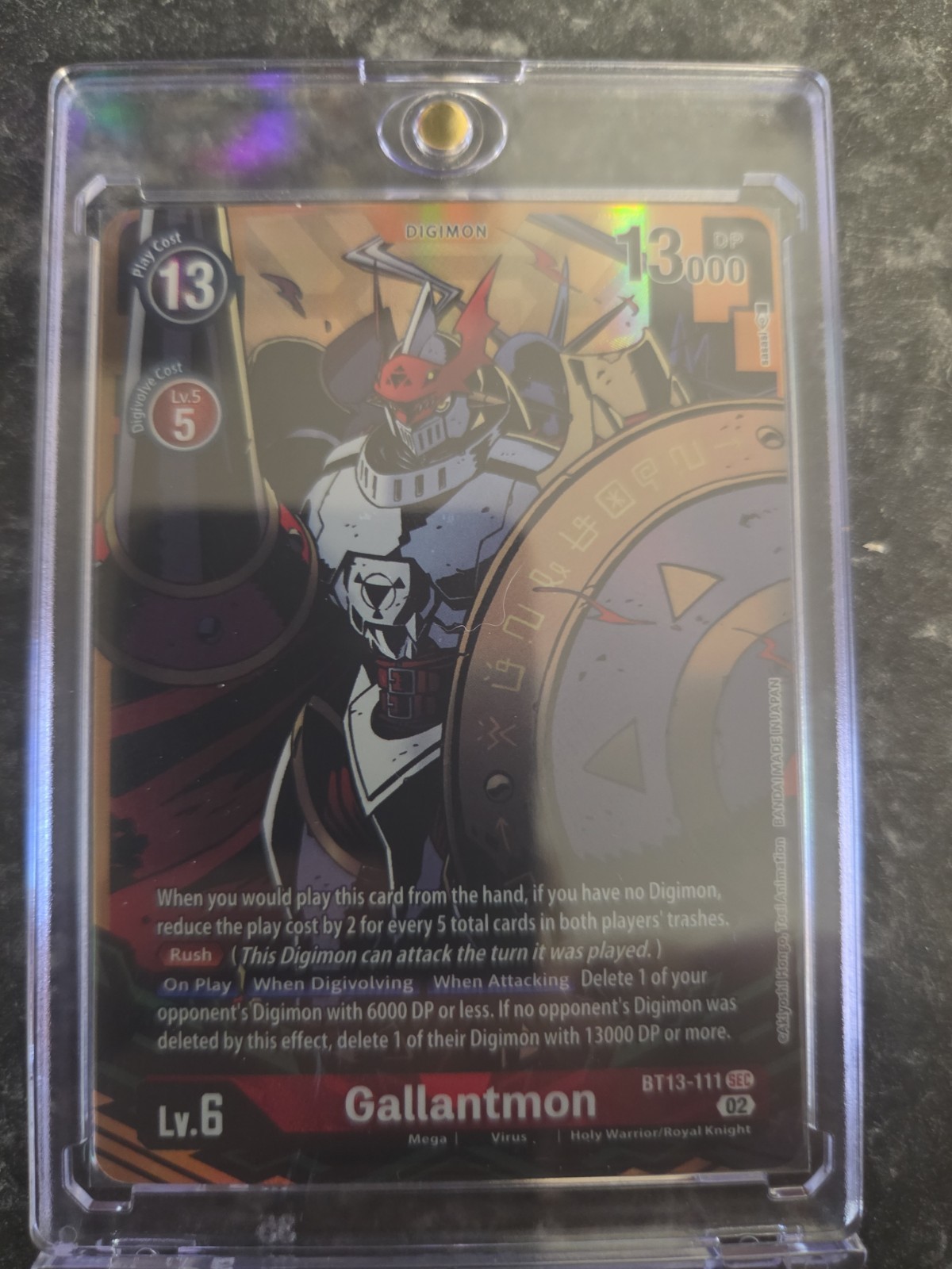 2023 Digimon Gallantmon ALT ART SECRET RARE BT13-111 SEC - Versus Royal Knights 2023 Digimon Gallantmon ALT ART SECRET RARE BT13-111 SEC - Versus Royal Knights
