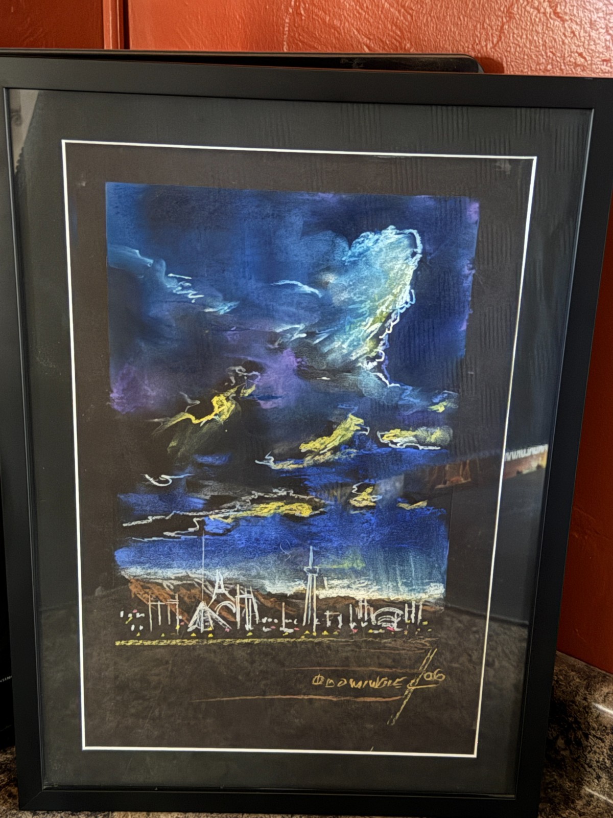 Framed Original Signed Artwork 22x16 Contemporary Wall Art Framed Original Signed Artwork 22x16 Contemporary Wall Art