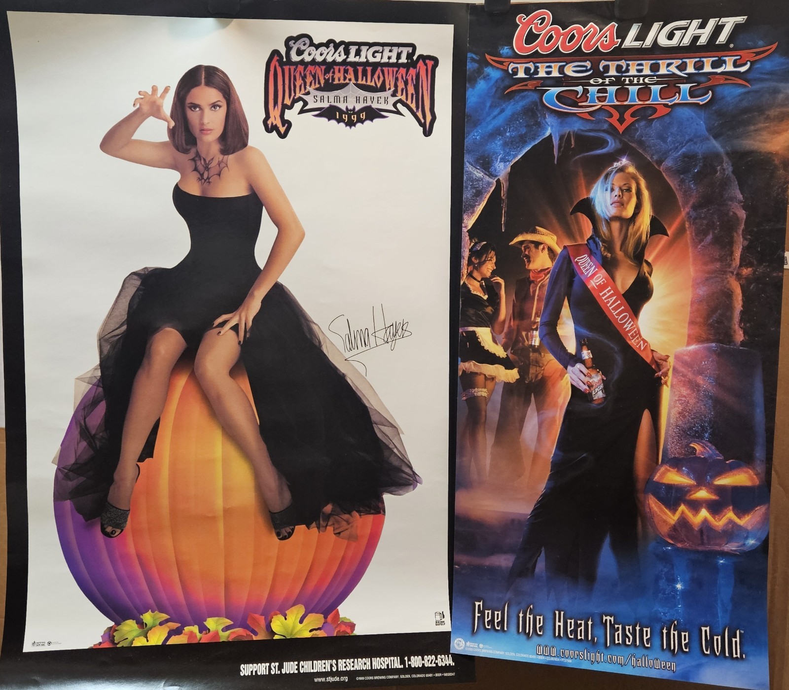 Halloween Coors Light Poster Set, Salma Hayek & Thrill of the Chill Halloween Coors Light Poster Set, Salma Hayek & Thrill of the Chill