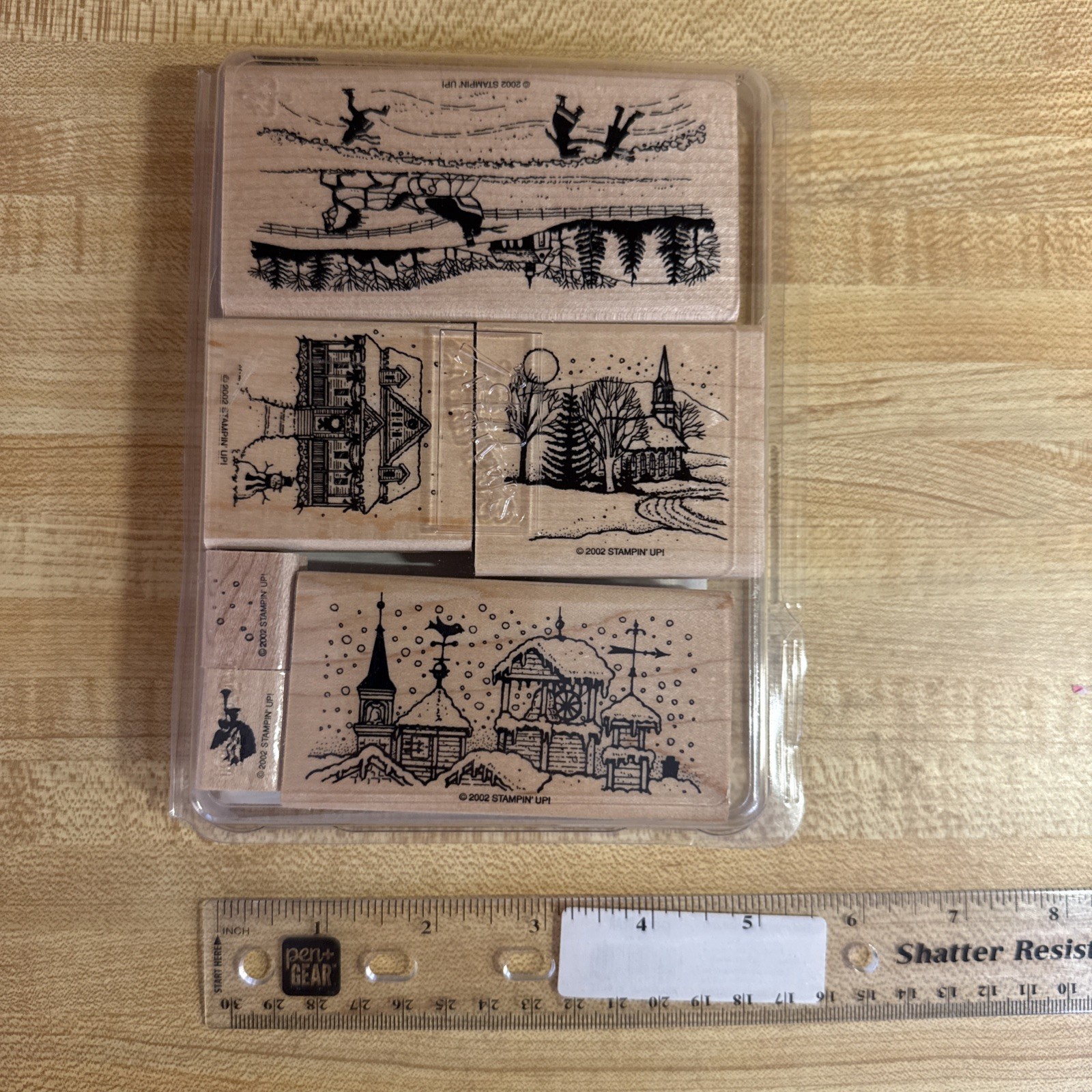 Stampin Up Winter Wonderland Wood Rubber Stamp Set 2002 Set Of 6 Stampin Up Winter Wonderland Wood Rubber Stamp Set 2002 Set Of 6